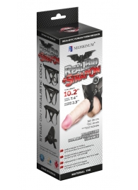 Гигантский фаллоимитатор на присоске в комплекте с трусиками - 26 см. - LOVETOY (А-Полимер) - купить с доставкой в Армавире
