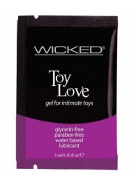 Лубрикант на водной основе для использования с игрушками WICKED Toy Love - 3 мл. - Wicked - купить с доставкой в Армавире