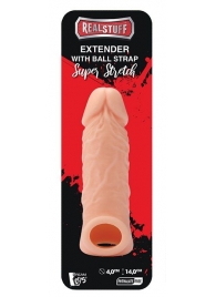 Телесная насадка EXTENDER WITH BALL STRAP 5.5 - 14 см. - Dream Toys - в Армавире купить с доставкой