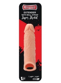 Телесная насадка EXTENDER WITH BALL STRAP 6.5 - 17 см. - Dream Toys - в Армавире купить с доставкой