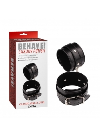 Черные оковы Classic Ankle Cuffs - Chisa - купить с доставкой в Армавире