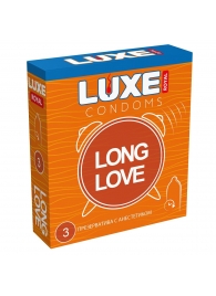 Презервативы с продлевающим эффектом LUXE Royal Long Love - 3 шт. - Luxe - купить с доставкой в Армавире