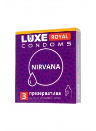 Презервативы с увеличенным количеством смазки LUXE Royal Nirvana - 3 шт. - Luxe - купить с доставкой в Армавире