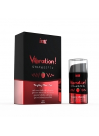 Жидкий интимный гель с эффектом вибрации Vibration! Strawberry - 15 мл. - INTT - купить с доставкой в Армавире