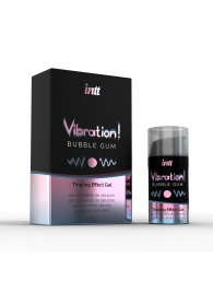 Жидкий интимный гель с эффектом вибрации Vibration! Bubble Gum - 15 мл. - INTT - купить с доставкой в Армавире