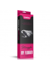 Серебристая плетка Struggle My Flogger с черной ручкой - 45 см. - Lovetoy - купить с доставкой в Армавире