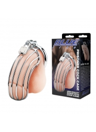 Металлическая клетка Prisoner Cock Сage с замком - BlueLine - купить с доставкой в Армавире