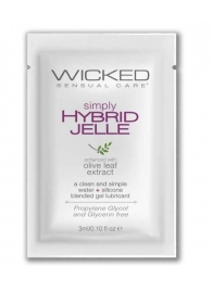 Гель-лубрикант на водно-силиконовой основе Simply Hybrid Jelle - 3 мл. - Wicked - купить с доставкой в Армавире