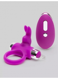 Лиловое виброкольцо с пультом ДУ Remote Control Cock Ring - Happy Rabbit - в Армавире купить с доставкой