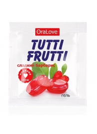 Гель-смазка Tutti-frutti со вкусом барбариса - 4 гр. - Биоритм - купить с доставкой в Армавире