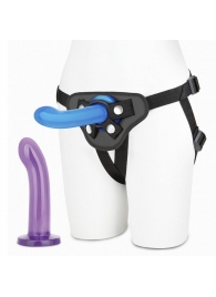 Страпон унисекс Beginners Strap-On с 2 насадками - 15 и 13 см. - Lux Fetish - купить с доставкой в Армавире