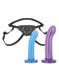 Страпон унисекс Beginners Strap-On с 2 насадками - 15 и 13 см. - Lux Fetish - купить с доставкой в Армавире