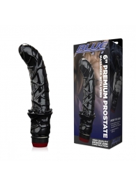 Черный вибромассажер простаты 6  Premium Prostate Massager - BlueLine - в Армавире купить с доставкой