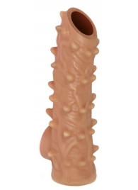 Телесная насадка с шипами и открытой головкой Nude Sleeve S - 10 см. - KOKOS - в Армавире купить с доставкой