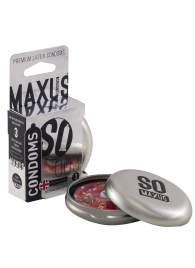 Экстремально тонкие презервативы в железном кейсе MAXUS Extreme Thin - 3 шт. - Maxus - купить с доставкой в Армавире