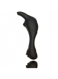 Черное эрекционное кольцо с двумя моторами Zeus Dual Vibe Cock Ring - FeelzToys - в Армавире купить с доставкой