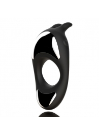 Черное эрекционное кольцо с двумя моторами Zeus Dual Vibe Cock Ring - FeelzToys - в Армавире купить с доставкой