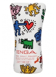 Мастурбатор-туба Keith Haring Soft Tube CUP - Tenga - в Армавире купить с доставкой