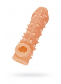 Телесная закрытая насадка с пупырышками Cock Sleeve Size M - 15,6 см. - KOKOS - в Армавире купить с доставкой