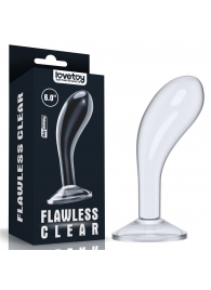 Прозрачный стимулятор простаты Flawless Clear Prostate Plug - 15 см. - Lovetoy - в Армавире купить с доставкой
