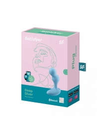Голубой анальный вибростимулятор Deep Driver - 11,2 см. - Satisfyer - в Армавире купить с доставкой