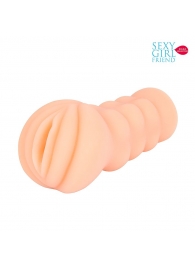 Телесный мастурбатор-вагина с комплектом эрекционных колец - Bior toys - в Армавире купить с доставкой