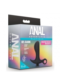 Черный анальный вибратор Silicone Vibrating Prostate Massager 01 - 10,8 см. - Blush Novelties - в Армавире купить с доставкой