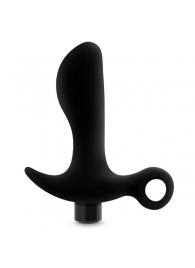 Черный анальный вибратор Silicone Vibrating Prostate Massager 01 - 10,8 см. - Blush Novelties - в Армавире купить с доставкой