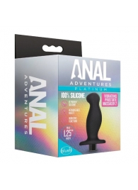 Черный анальный вибромассажёр Silicone Vibrating Prostate Massager 02 - 10,8 см. - Blush Novelties - в Армавире купить с доставкой