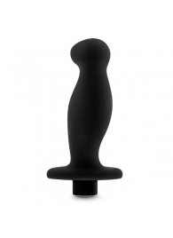 Черный анальный вибромассажёр Silicone Vibrating Prostate Massager 02 - 10,8 см. - Blush Novelties - в Армавире купить с доставкой