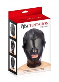 Маска-шлем с отверстием для рта и съемными шорами - Fetish Tentation - купить с доставкой в Армавире