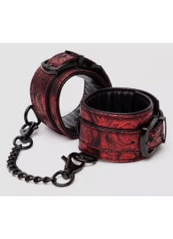 Красно-черные наручники Reversible Faux Leather Wrist Cuffs - Fifty Shades of Grey - купить с доставкой в Армавире