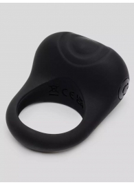 Черное эрекционное виброкольцо Sensation Rechargeable Vibrating Love Ring - Fifty Shades of Grey - в Армавире купить с доставкой