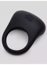 Черное эрекционное виброкольцо Sensation Rechargeable Vibrating Love Ring - Fifty Shades of Grey - в Армавире купить с доставкой