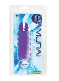 Закрытая фиолетовая насадка с пупырышками SAMURAI PENIS SLEEVE PURPLE - 14,5 см. - NMC - в Армавире купить с доставкой