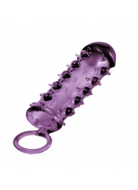 Закрытая фиолетовая насадка с пупырышками SAMURAI PENIS SLEEVE PURPLE - 14,5 см. - NMC - в Армавире купить с доставкой