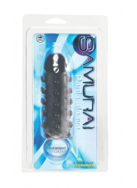 Дымчатая стимулирующая насадка с закрытой головкой SAMURAI PENIS SLEEVE BLACK - 14,5 см. - NMC - в Армавире купить с доставкой