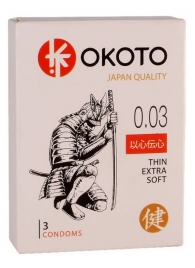 Тонкие презервативы OKOTO Thin Extra Soft - 3 шт. - Sitabella - купить с доставкой в Армавире