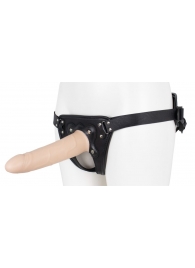 Пустотелый страпон Harness CLASSIC с бандажом - 19,5 см. - LOVETOY (А-Полимер) - купить с доставкой в Армавире