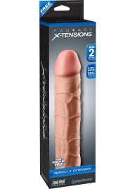 Телесная насадка Fantasy X-tensions Perfect 2  Extension - 20,3 см. - Pipedream - в Армавире купить с доставкой