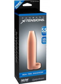 Насадка-расширитель с кольцом для подхвата мошонки Real Feel Enhancer - 14 см. - Pipedream - в Армавире купить с доставкой