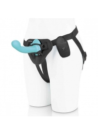 Голубая изогнутая насадка 6in Remote Control Ripple P-Spot G-Spot на черных трусиках - 16 см. - Pegasus - купить с доставкой в Армавире