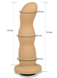 Телесная рельефная насадка Harness - 14,2 см. - LOVETOY (А-Полимер) - купить с доставкой в Армавире