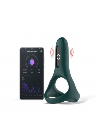 Изумрудное виброкольцо Magic Motion Rise с подхватом мошонки - Magic Motion - в Армавире купить с доставкой