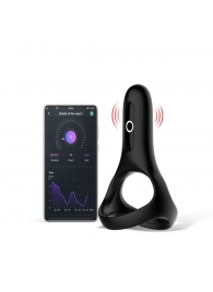 Черное виброкольцо Magic Motion Rise с подхватом мошонки - Magic Motion - в Армавире купить с доставкой