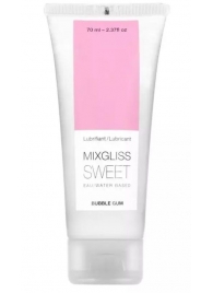 Смазка на водной основе Mixgliss Sweet с ароматом бабл-гам - 70 мл. - Mixgliss - купить с доставкой в Армавире