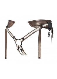 Бронзовый пояс для насадок Desirous Harness - Strap-on-me - купить с доставкой в Армавире