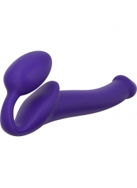 Фиолетовый безремневой страпон Silicone Bendable Strap-On - size S - Strap-on-me - купить с доставкой в Армавире