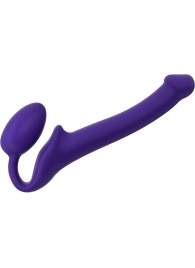 Фиолетовый безремневой страпон Silicone Bendable Strap-On - size S - Strap-on-me - купить с доставкой в Армавире