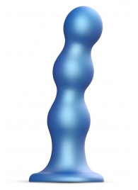 Голубая насадка Strap-On-Me Dildo Plug Balls size S - Strap-on-me - купить с доставкой в Армавире
